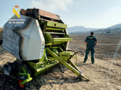La Guardia Civil investiga al propietario de la empacadora que originó el incendio forestal de Colina