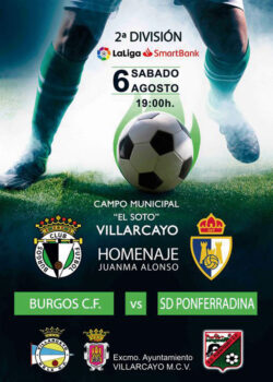 Juanma Alonso recibirá un homenaje con un partido de Segunda División en el Campo de El Soto
