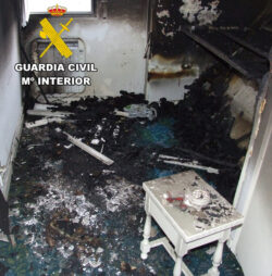 La Guardia Civil detiene a una persona por el incendio intencionado de una vivienda de Las Merindades