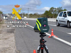 La Guardia Civil detecta un turismo circulando a 186km/h en una vía del Valle de Losa limitada a 90 km/h