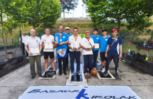 Iñigo García Nogal del Club Losino-Valle de Losa Campeón de España de 2ª Categoría Individual 2025 de bolos modalidad tres tablones