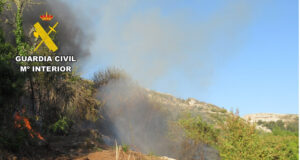 La Guardia Civil pone a disposición judicial a una persona por el incendio forestal en Alfoz de Bricia