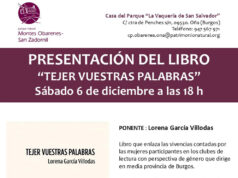 Oña. Presentación del libro “Tejer vuestras palabras”, con la presencia de su autora como ponente, Lorena García Villodas