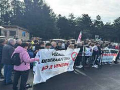 Concentración en el Monte Santiago en rechazo a proyecto Zierbana 20 que Solaria quiere implantar en Villalba de Losa, Berberana y Osma
