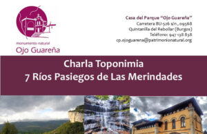 Charla sobre la toponimia de los 7 Ríos Pasiegos en el Monumento Natural Ojo Guareña
